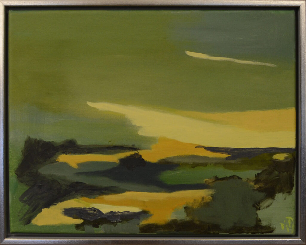 Agerjord ved Gaardbo Sø I, 30x40 akryl