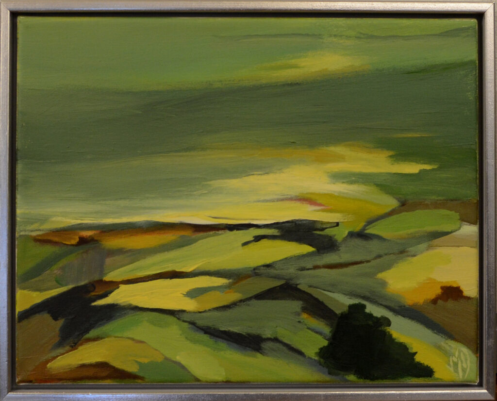 Agerjord ved Gaardbo Sø III, 30x40 akryl