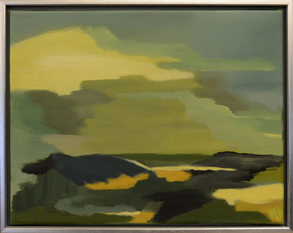 Agerjord ved Gaardbo Sø II, 30x40 akryl