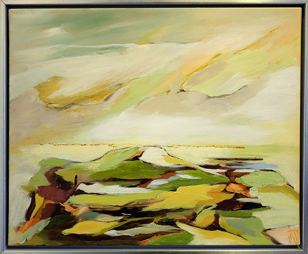 Rubjerg Gl. Kirkegård I, 40x50 akryl på lærred