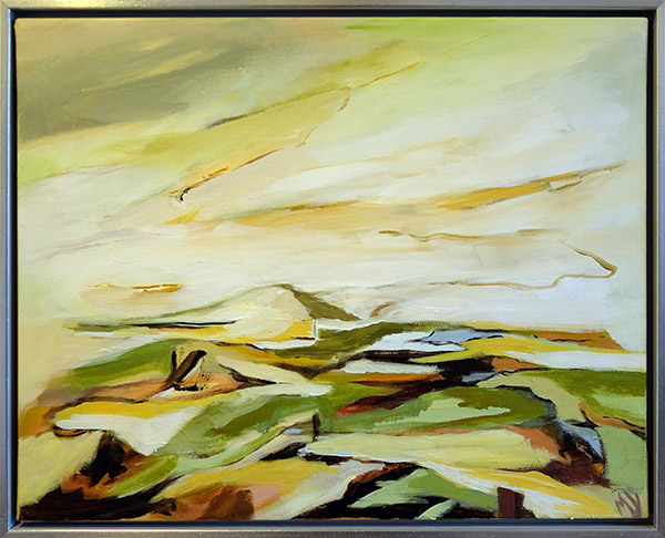 Rubjerg Gl. Kirkegård II, 40x50 akryl på lærred