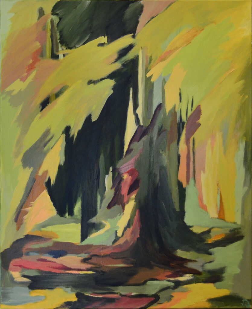 Stille sted i skoven, 80x100 akryl